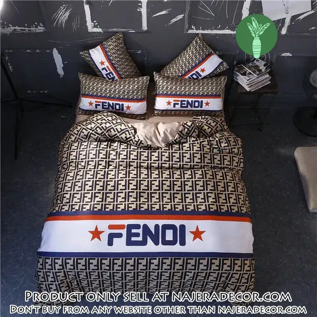 Fendi new bedding sets quilt sets duvet cover luxury brand bedding decor njr1935507